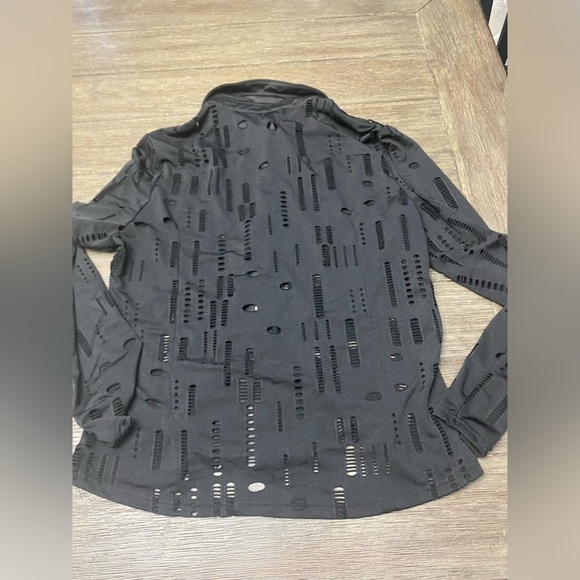 Hollow Out Button Down Shirt Blouse
Women Cutout Top collared black XL - Picture 8 of 8